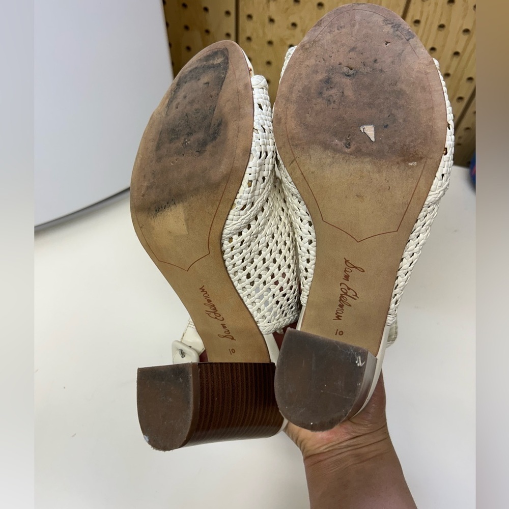 - Sam Edelman Evie Basket Ivory Sandals - Picture 5 of 6